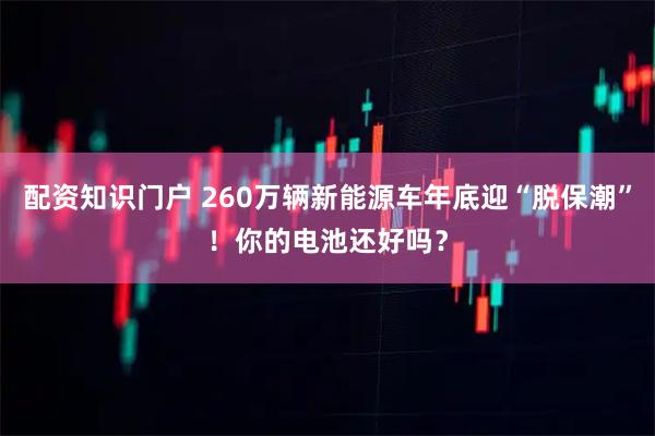 配资知识门户 260万辆新能源车年底迎“脱保潮”！你的电池还好吗？
